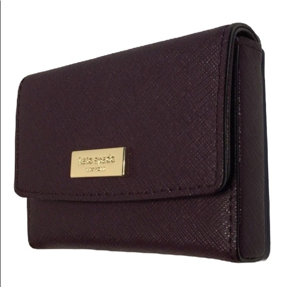 Last 1 ♠️ Kate Spade Laurel Way Large Holly Black Leather Card Case - Picture 5 of 8